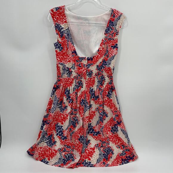 JESSICA SIMPSON Womens Summer Dress Size 6 High Neck Low Back Mini Fit Flare - Picture 3 of 10